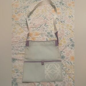 Loewe Light Blue and Purple Cotton Canvas Crossbody Bag
